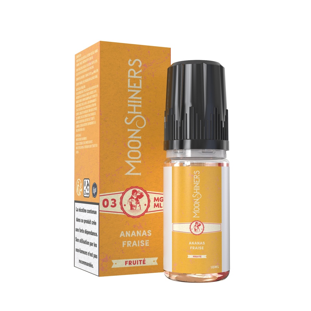 [004599-8581] Ananas Fraise 10ml - Moonshiners (3mg/ml)