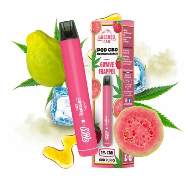 Pod CBD Rechargeable Goyave - Greeneo